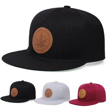 Maple Leaf Embroidery Snapback Baseball Cap