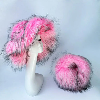Oversized Fluffy Y2K Winter Bucket Hat