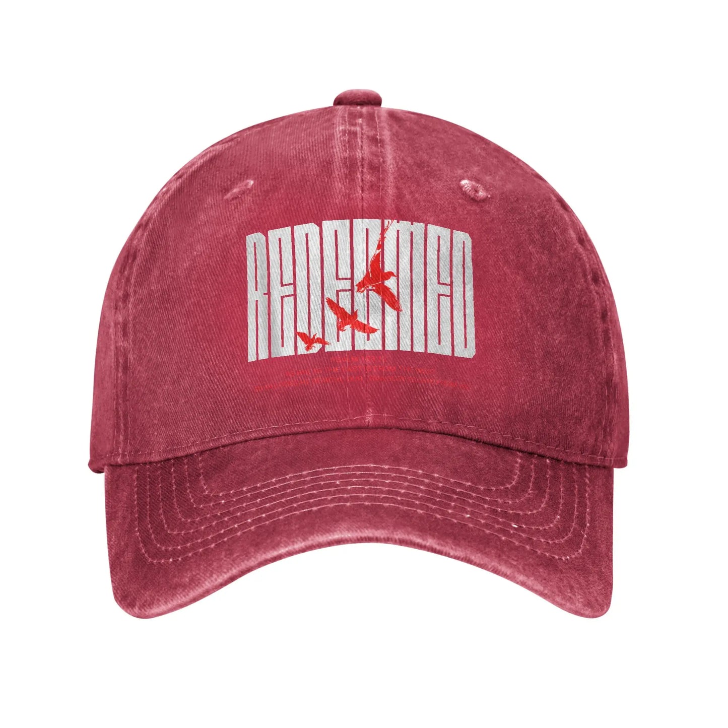 Redeemed Christian Distressed Denim Washed Baseball Cap
