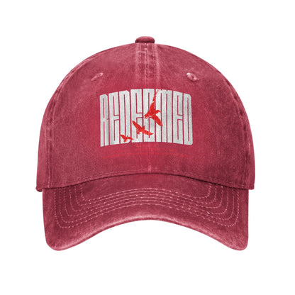 Redeemed Christian Distressed Denim Washed Baseball Cap