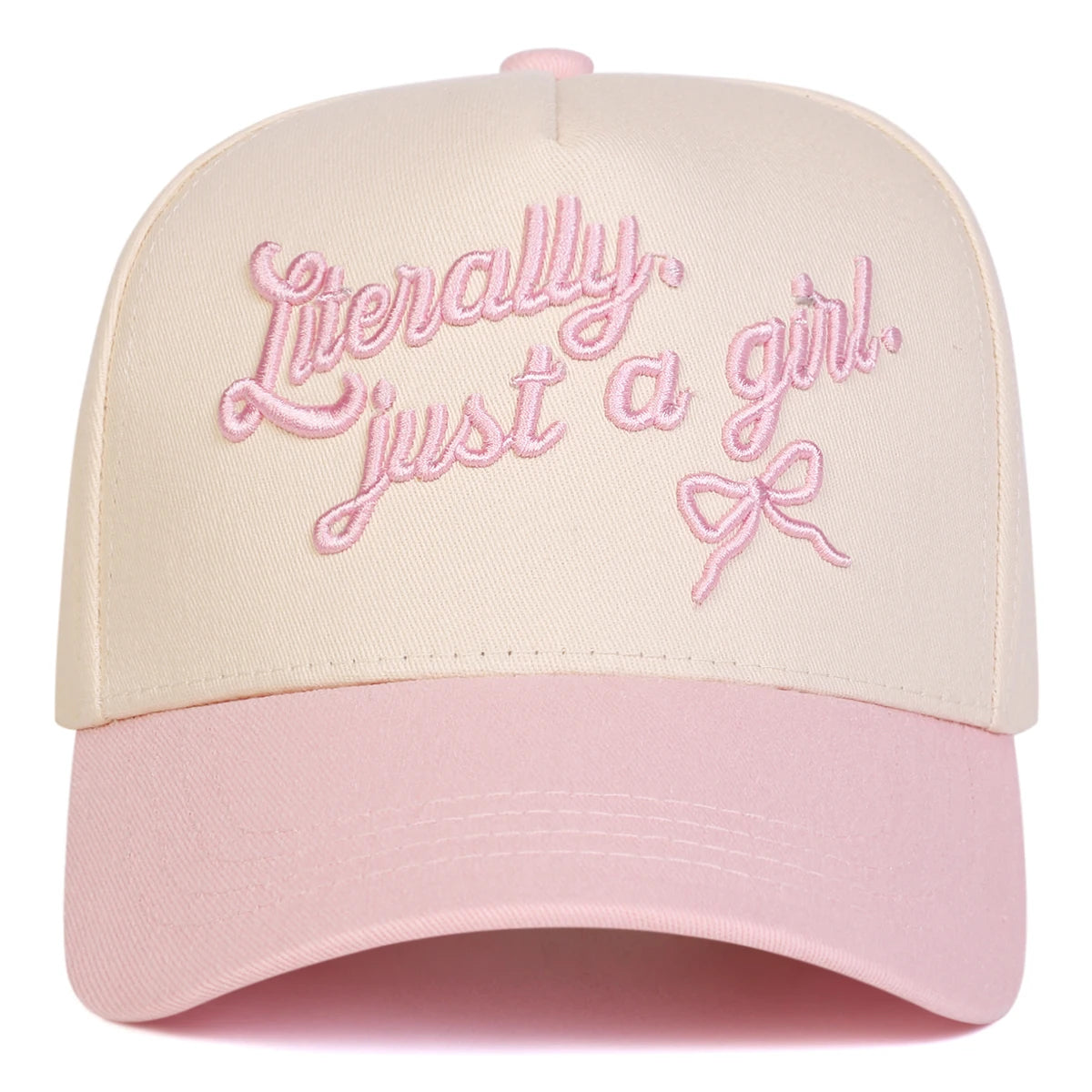 Unisex LITERALLY JUST A GIRL Embroidery Baseball Caps