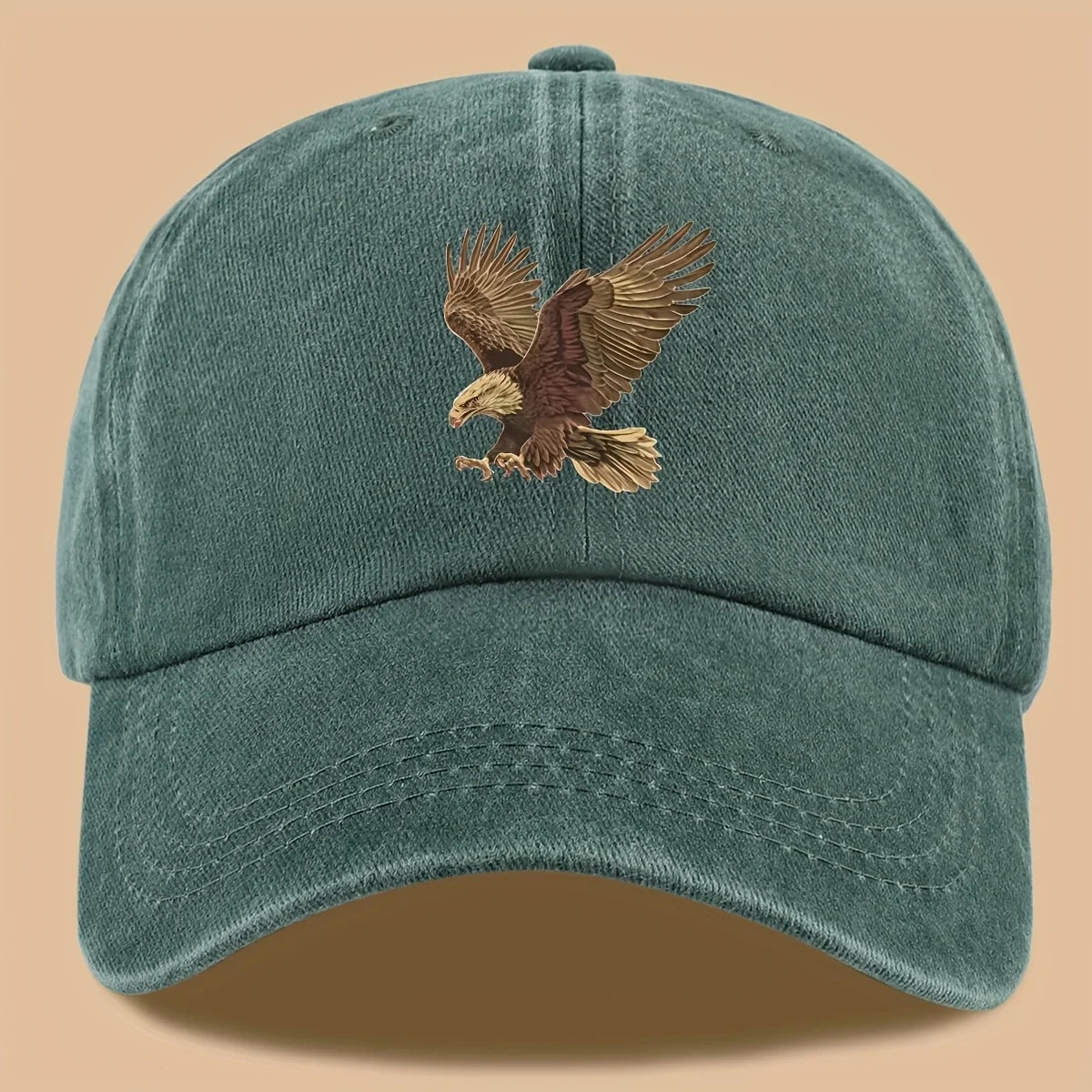 Eagle Print Adjustable Outdoor Vacation Baseball Cap