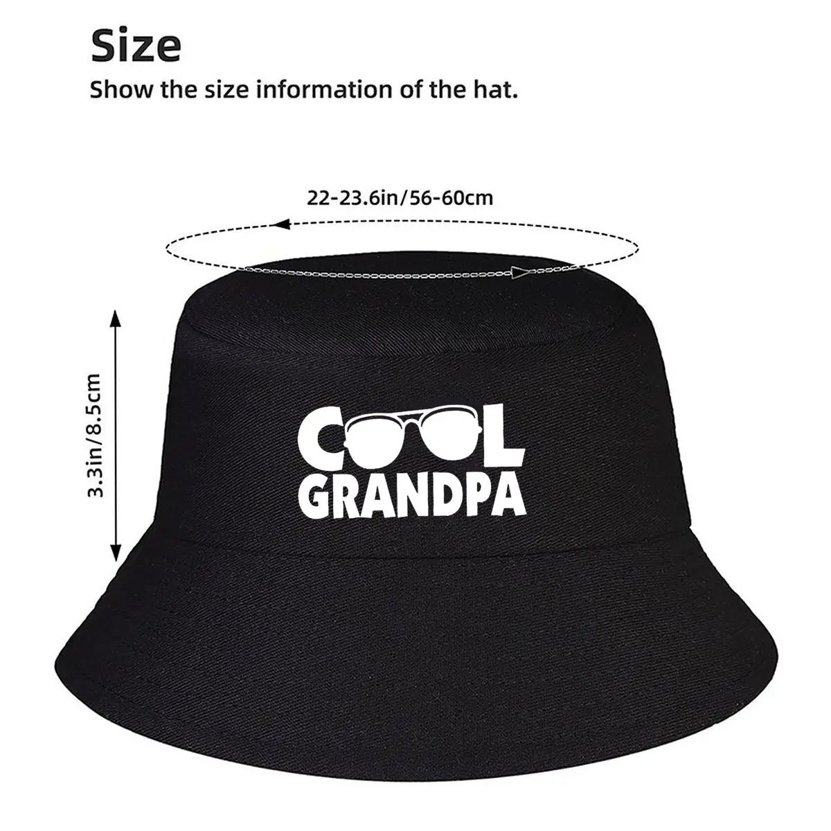 Cool Grandpa Text Bucket Hat