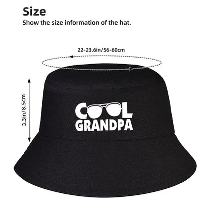 Cool Grandpa Text Bucket Hat