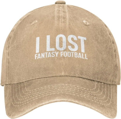 I Lost Fantasy Football Washed Denim Baseball Cap