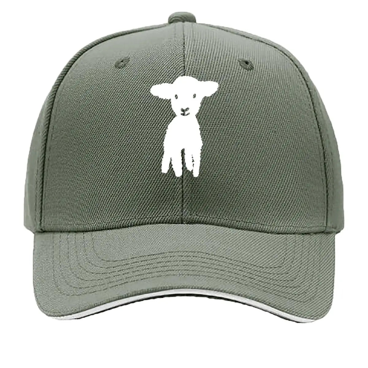 Cartoon Goat Printed Vintage Distressed Baseball Cap