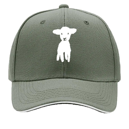 Cartoon Goat Printed Vintage Distressed Baseball Cap