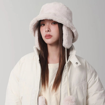 Women's Winter Bomber Bucket Hat with Ear Protection