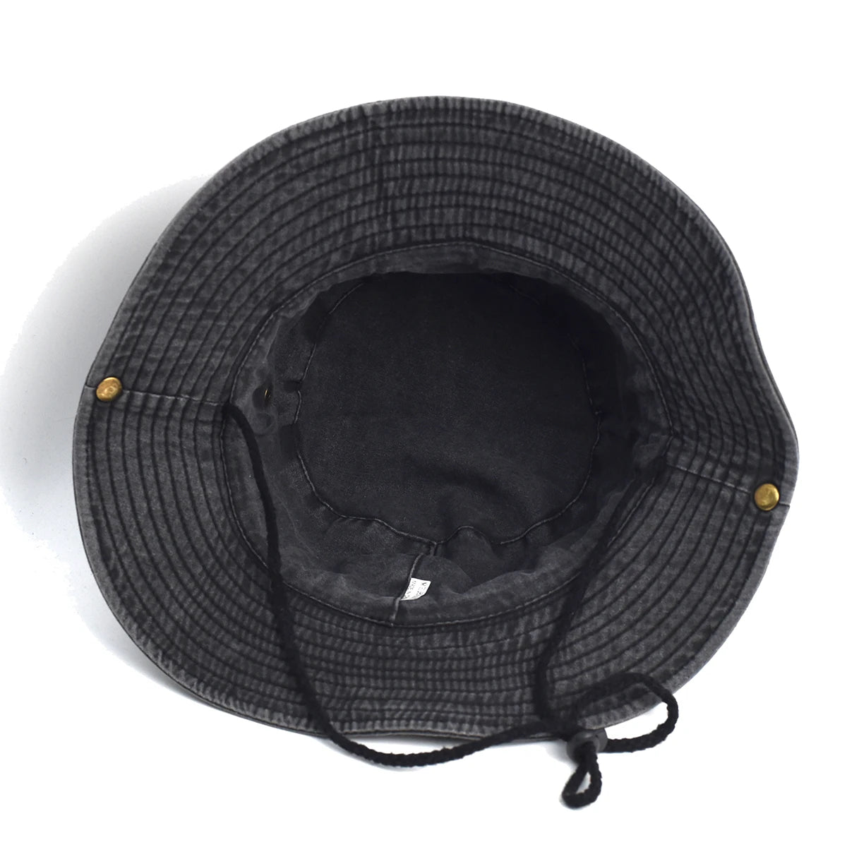 Vintage Embroidered Cotton Foldable Bucket Hat