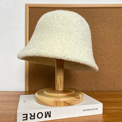 Women's Oversized Sherpa Winter Bucket Hat