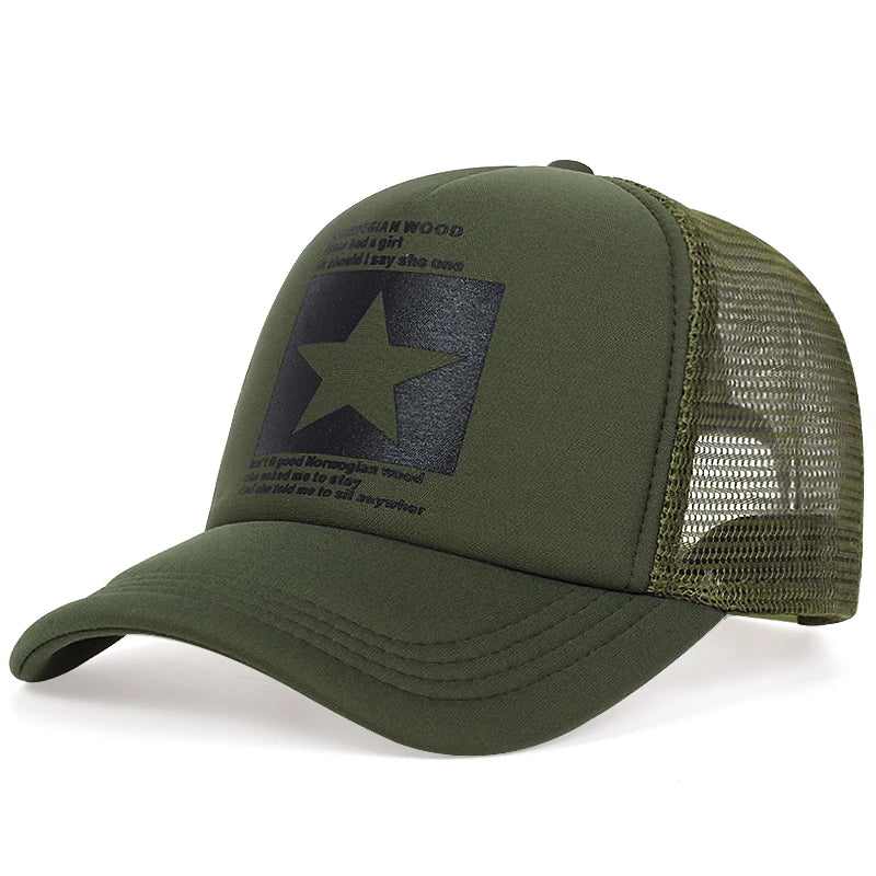 Pentagram Mesh Street Dance Baseball Cap