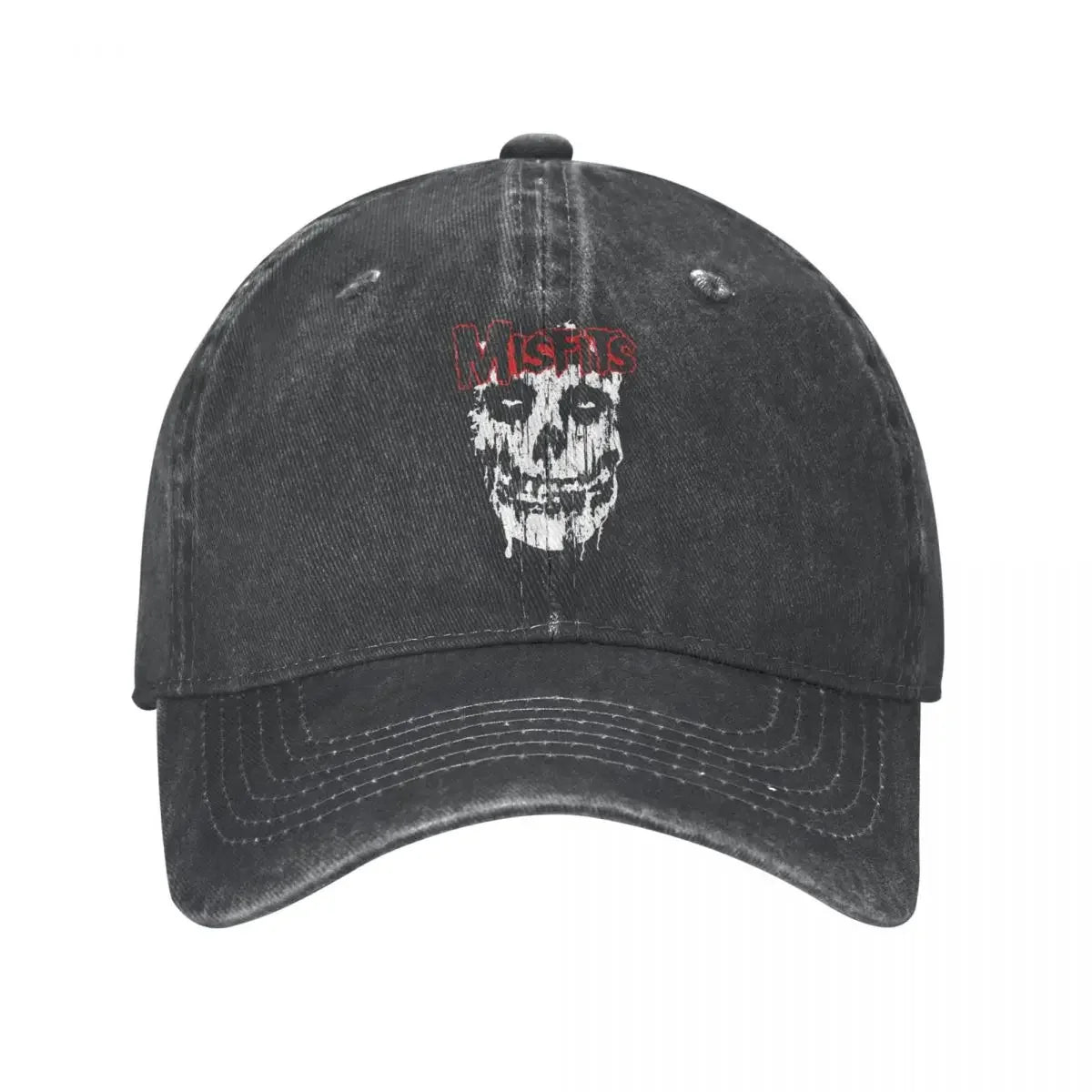 Misfits Skull Vintage Denim Baseball Cap