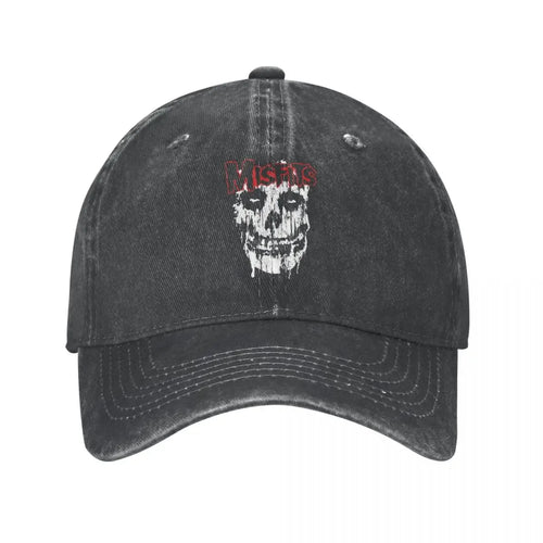 Misfits Skull Vintage Denim Baseball Cap