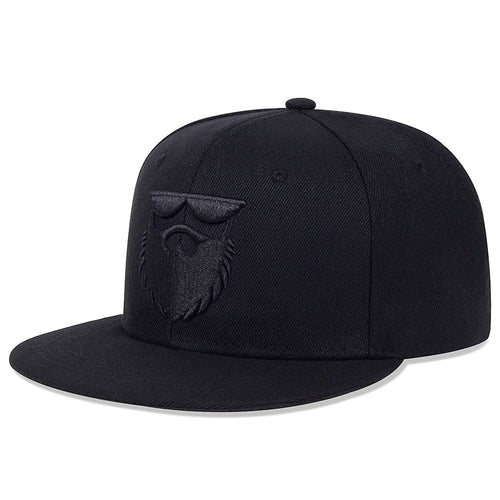 Unisex Beard Old Man Embroidery Cotton Hip Hop Baseball Cap