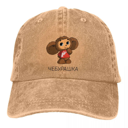 Cheburashka Cartoon Washed Baseball Cap