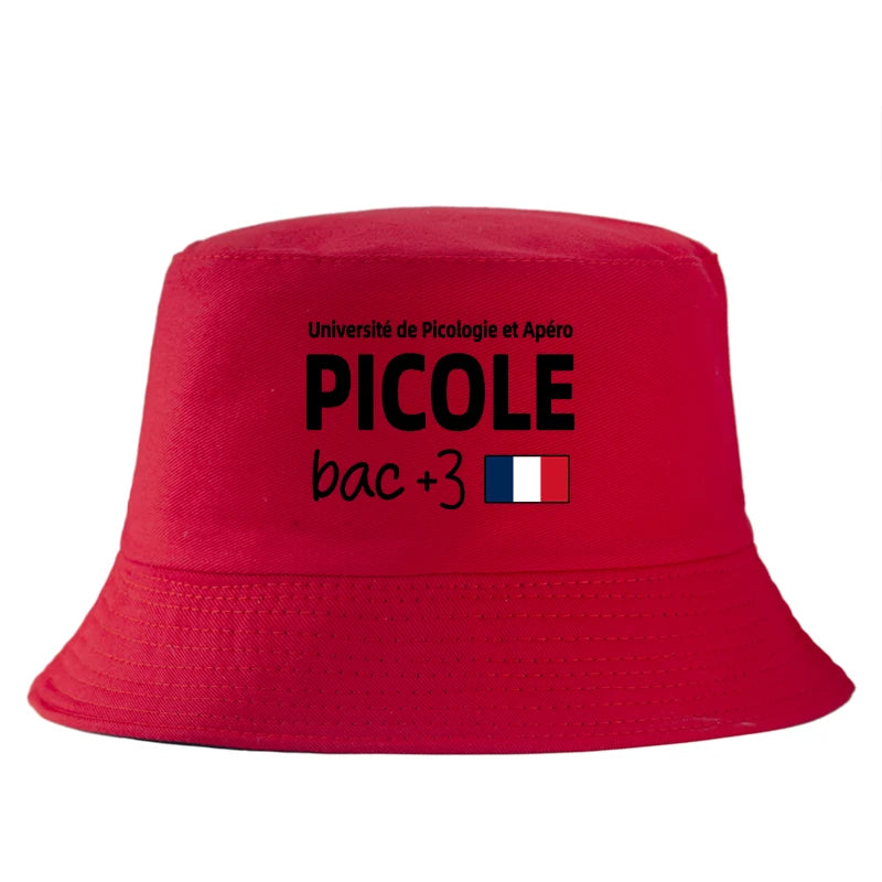 French Humor Picole Bac+3 Reversible Bucket Hat