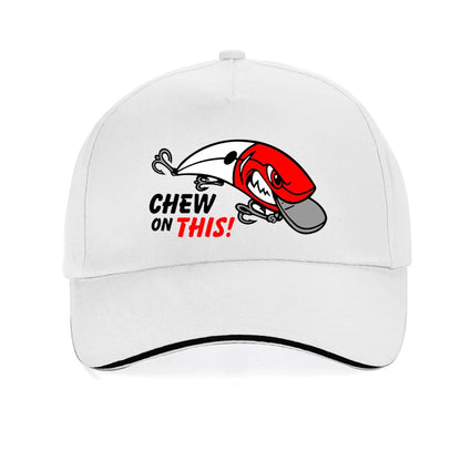 Cartoon Fishbone Funny Outdoor Baseball Cap