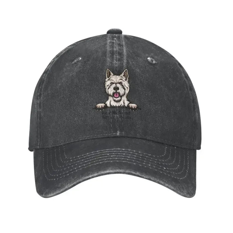 Peeking Westie Cotton Classic Baseball Cap