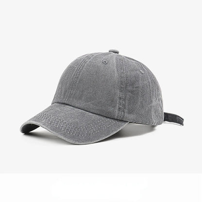 Solid Washed Denim Vintage Baseball Cap