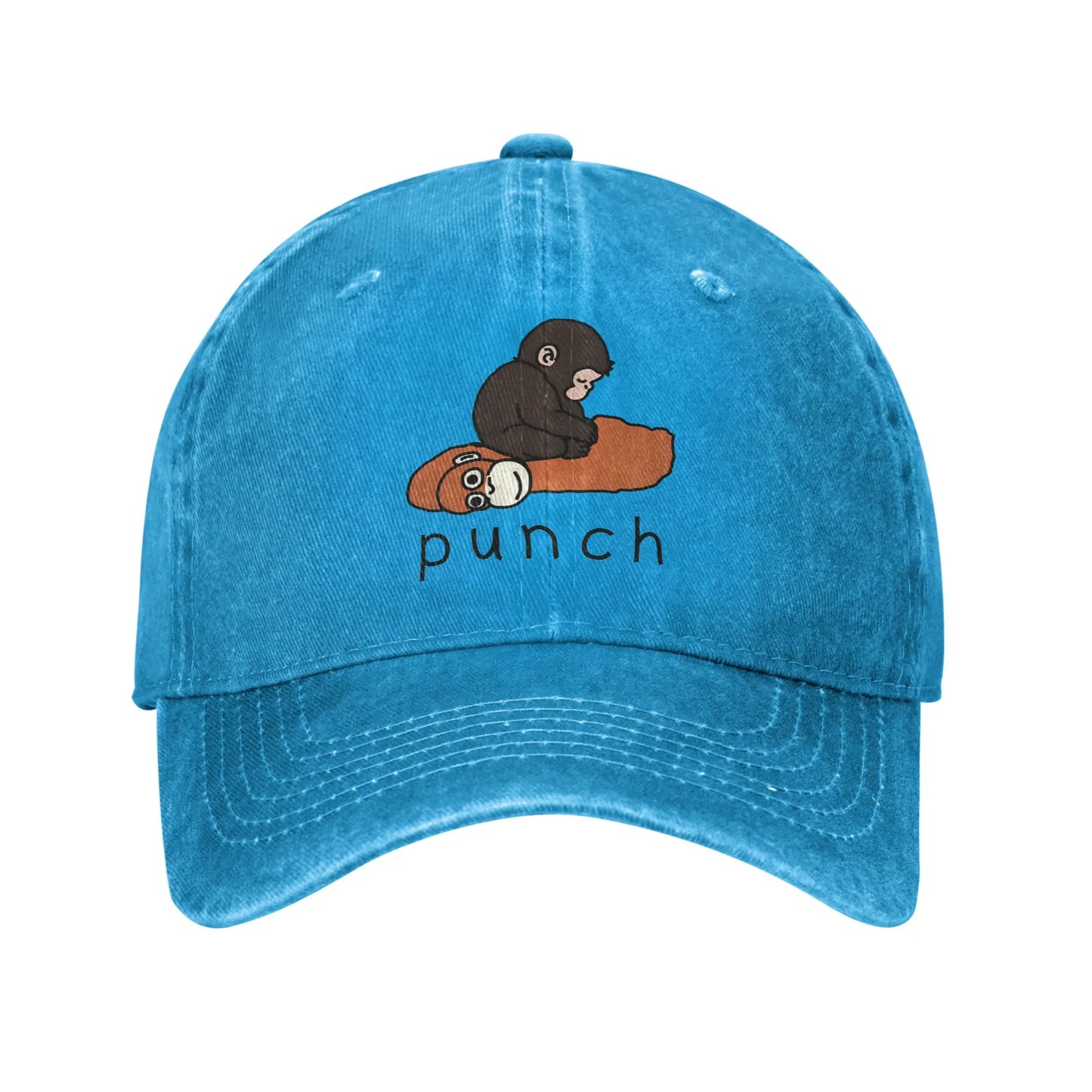 Cute Baby Monkey Punch Casual Snapback Baseball Cap
