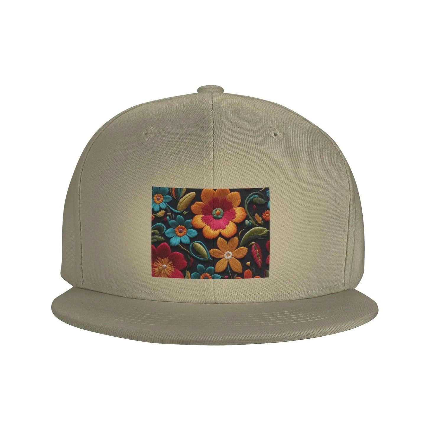 Mexican Vintage Floral Rebozo Pattern Snapback Cap