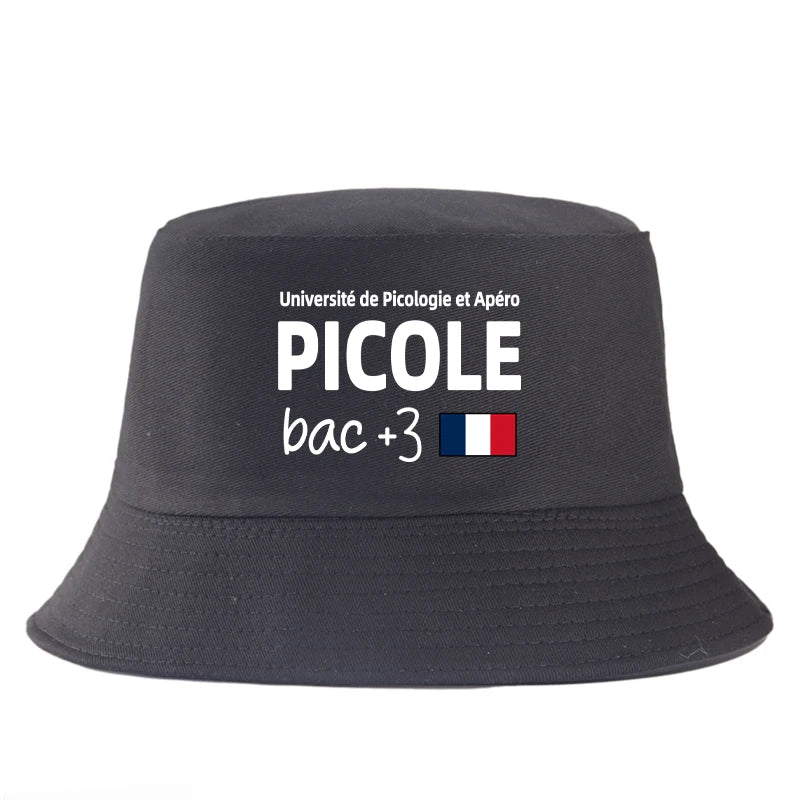 French Humor Picole Bac+3 Reversible Bucket Hat