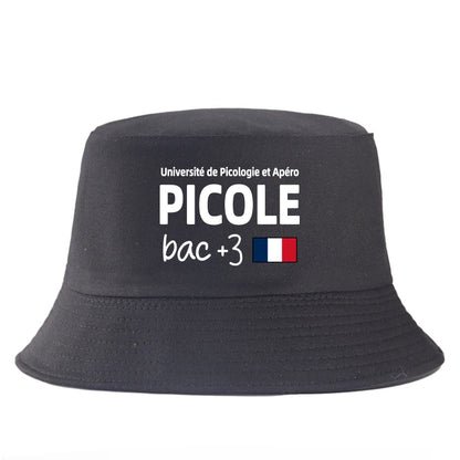 French Humor Picole Bac+3 Reversible Bucket Hat