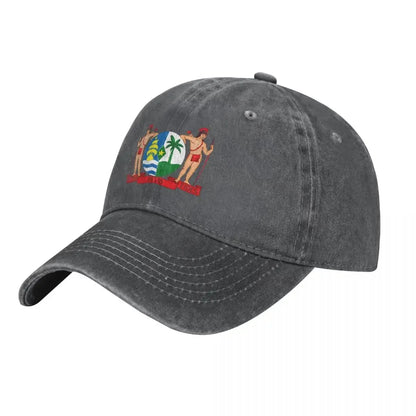 Coat Of Arms Suriname Print Baseball Cap
