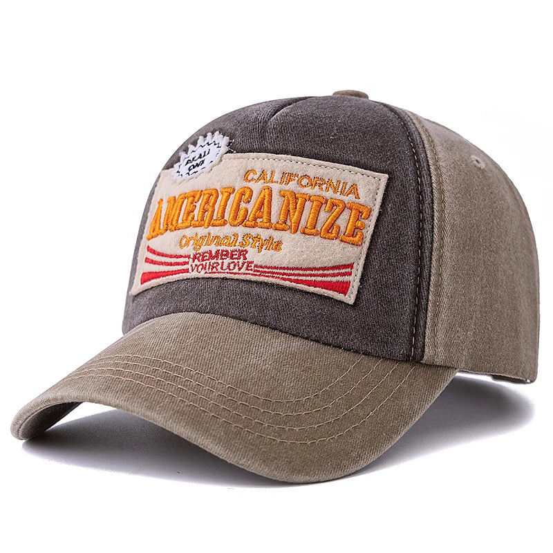 Washed Cotton Vintage Letter Dad Baseball Cap