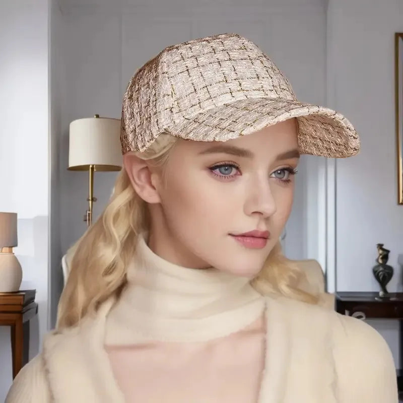 Plaid Adjustable Baseball Cap