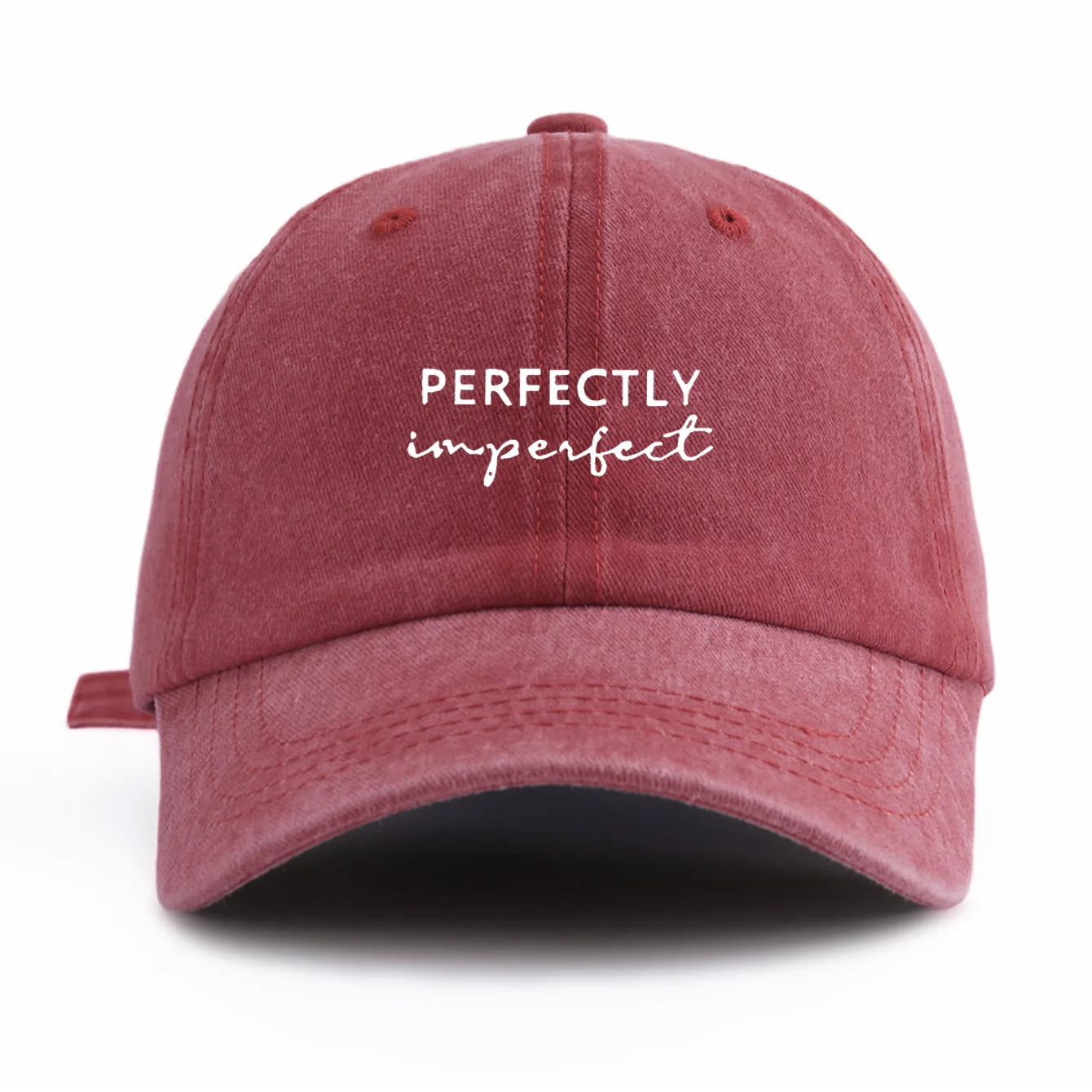 PERIMPFCT Print Minimalist Retro Washed Baseball Cap