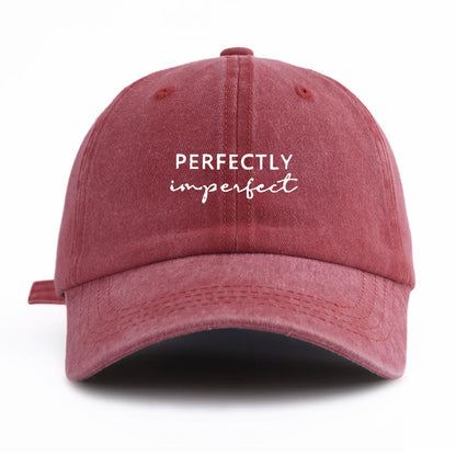 PERIMPFCT Print Minimalist Retro Washed Baseball Cap