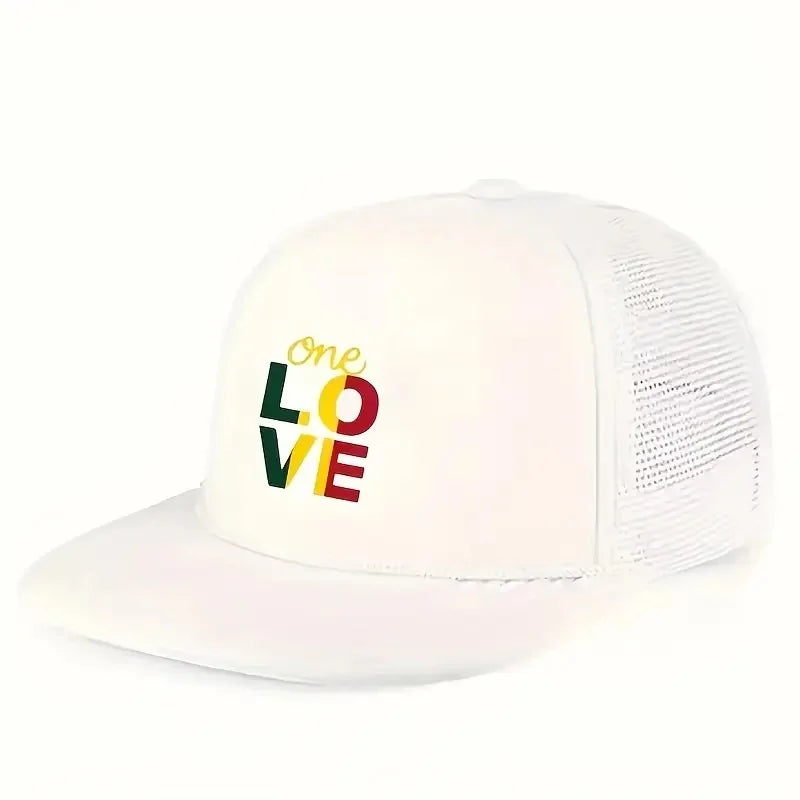 Letter Print Mesh Baseball Cap Unisex
