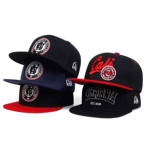 American Retro Embroidered Flat Brim Cap