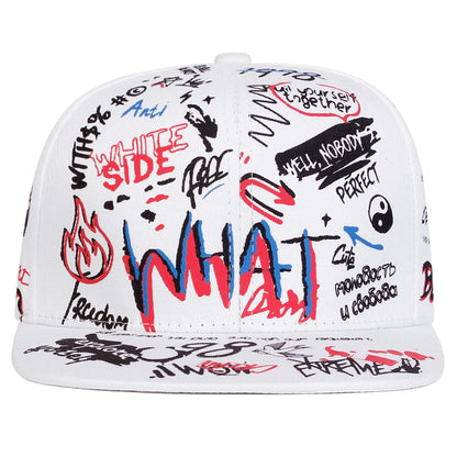 Unisex WHAT Graffiti Printing Hip-hop Hats
