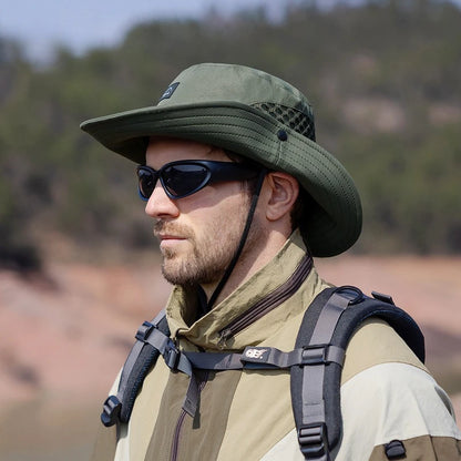 Unisex Outdoor UV Protection Wide Brim Bucket Hat