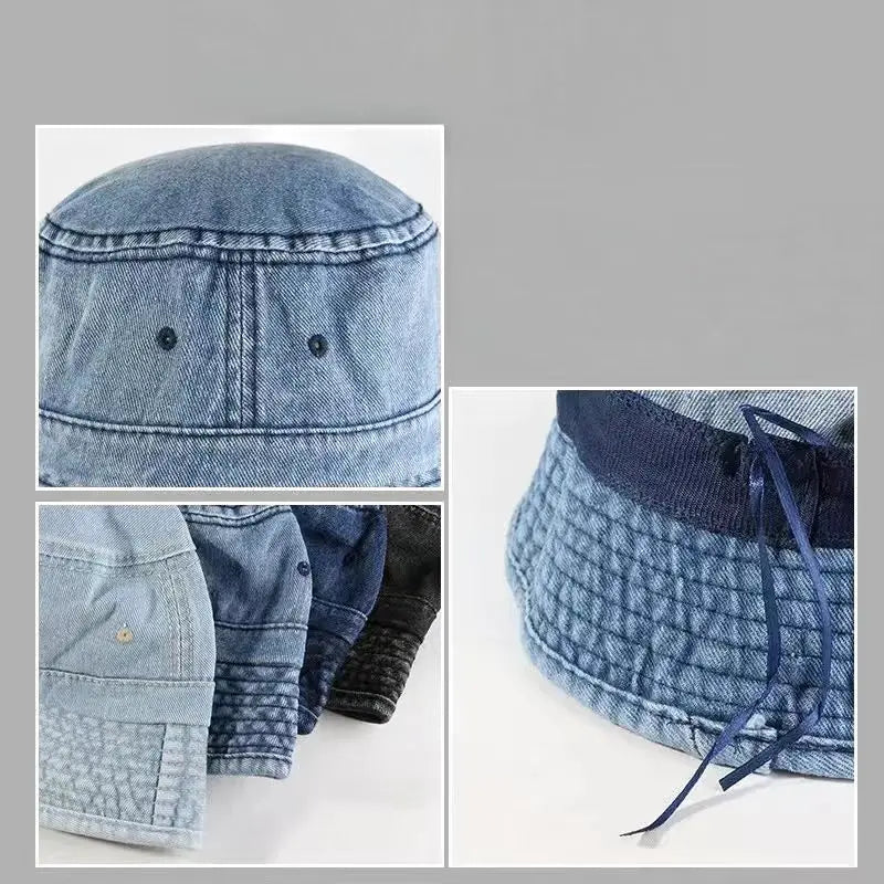 Simple Solid Color Foldable Sun Bucket Hat