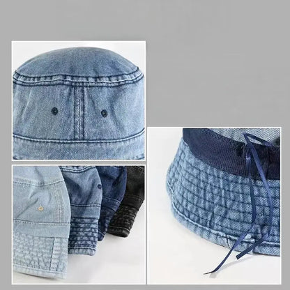 Simple Solid Color Foldable Sun Bucket Hat