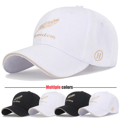 Feather Wheat Ear Embroidery Baseball Cap