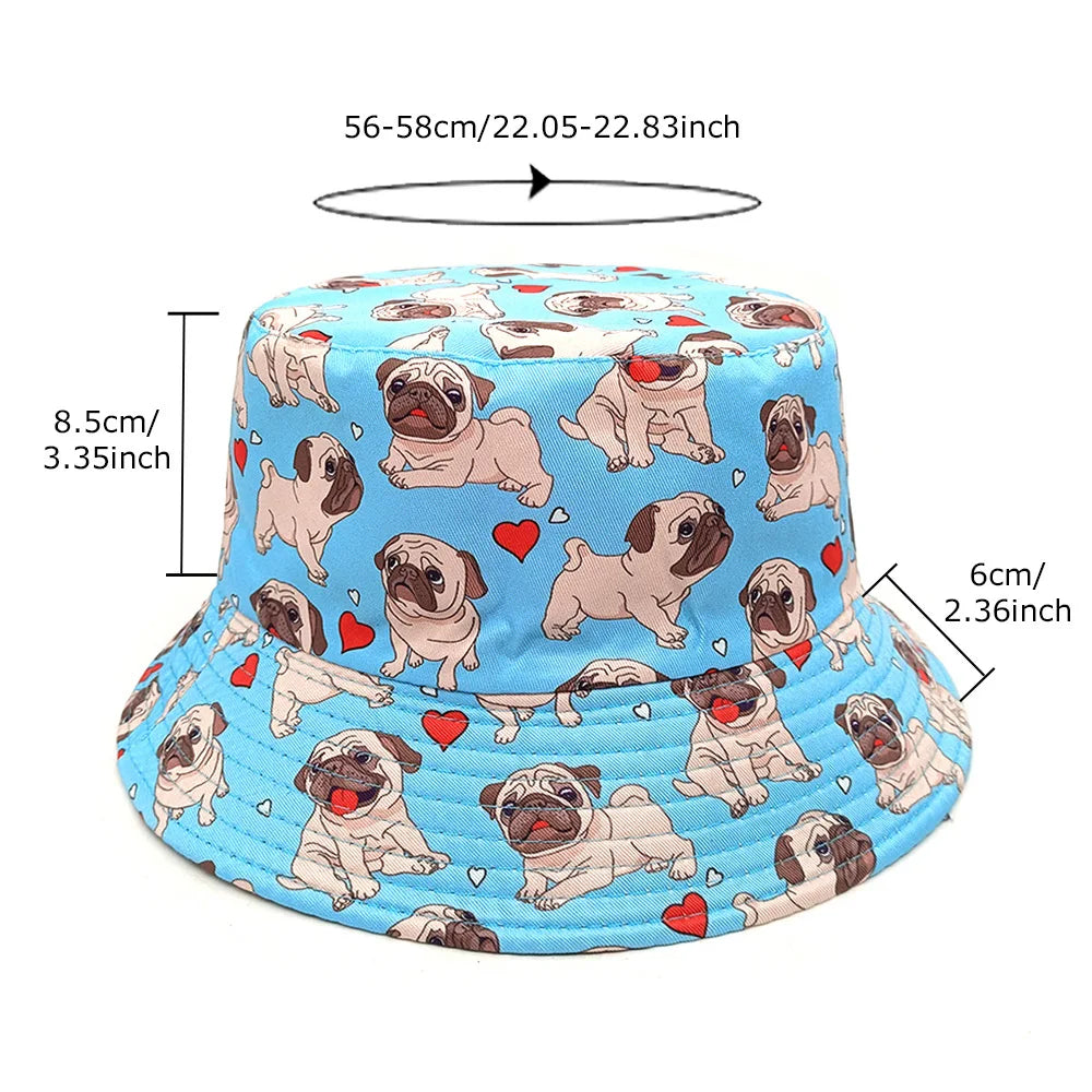 Unisex Animal Print Double Sided Bucket Hat