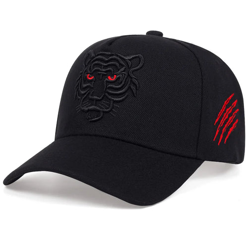 Black Tiger Embroidered Hip Hop Baseball Cap