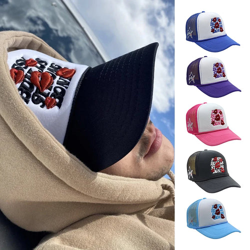 Lip Letter Hip Hop Snapback Cap