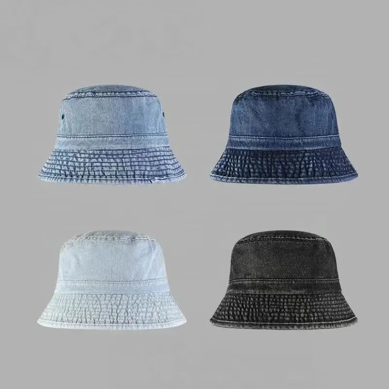Simple Solid Color Foldable Sun Bucket Hat