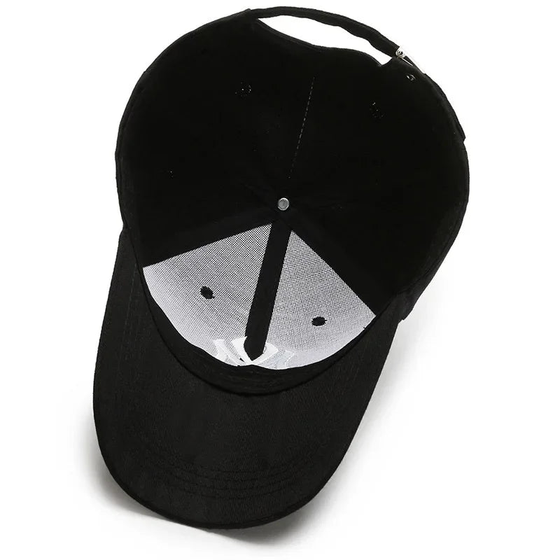 Korean Hard Top Letter Embroidered Baseball Cap