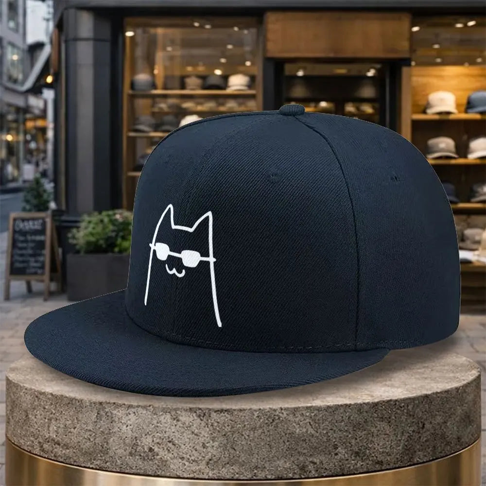 Cool Cat Wearing Sunglasses Street Snapback Cap