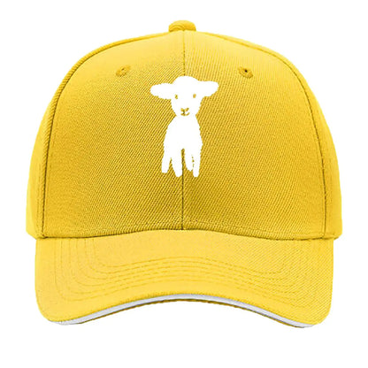 Cartoon Goat Printed Vintage Distressed Baseball Cap