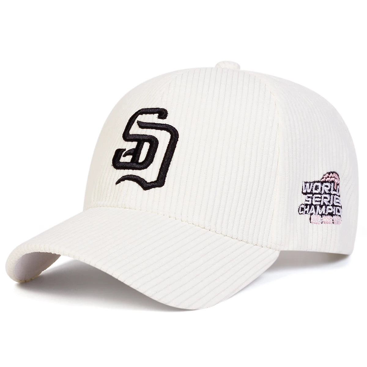 Unisex SD Letter Embroidery Corduroy Baseball Caps