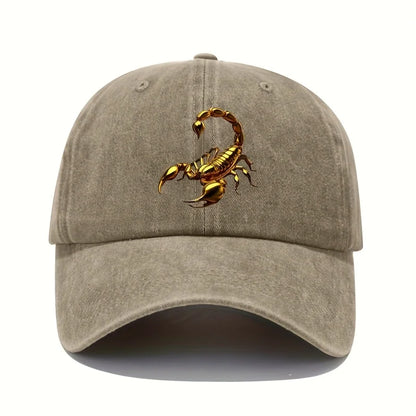 Golden Scorpion Printed Adjustable Baseball Cap