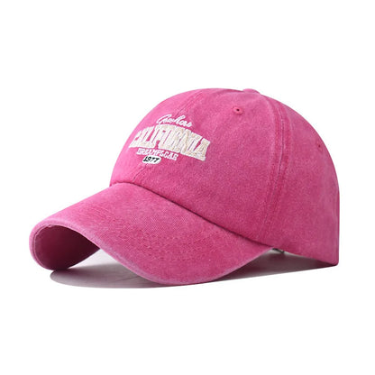 California Washed Cotton Embroidered Contrast Baseball Cap