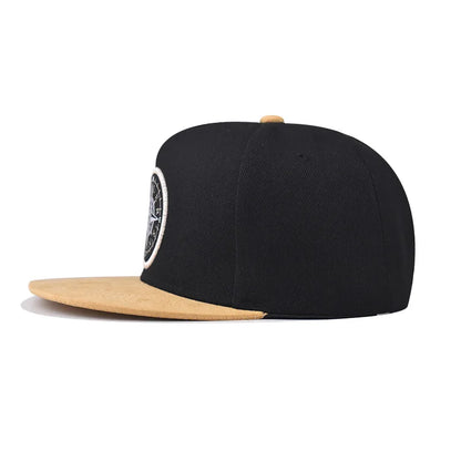 Fashion Embroidery Flat Brim Snapback Cap
